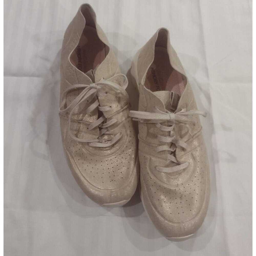 Women’s Skechers SEAGER MAJOR LEAGUE gold Oxford Sneakers Shoes Size 11 tennis
